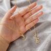 Подвеска-буква Корона из кубического циркония Золото Хип-Хоп Панк Алфавит Ювелирные изделия