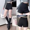 Women's High Waist Black Summer Shorts - Petite, Elastic, Anti-Exposure Hot Pants