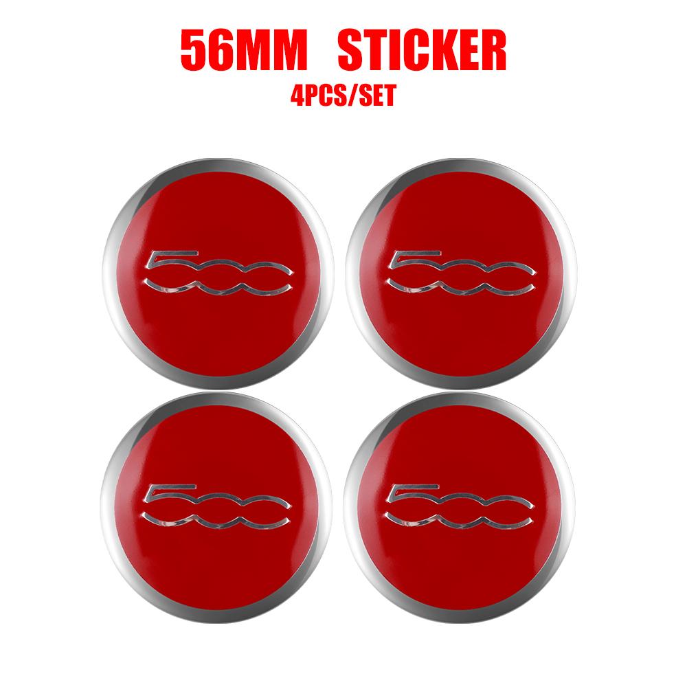 GGBFQ1 4PCS 56MM Car Wheel Center Hub Cap Rim Sticker Scorpion Decal Accessories For Fiat 500 Abarth Uno 600 Cross Fiorino Grande Panda