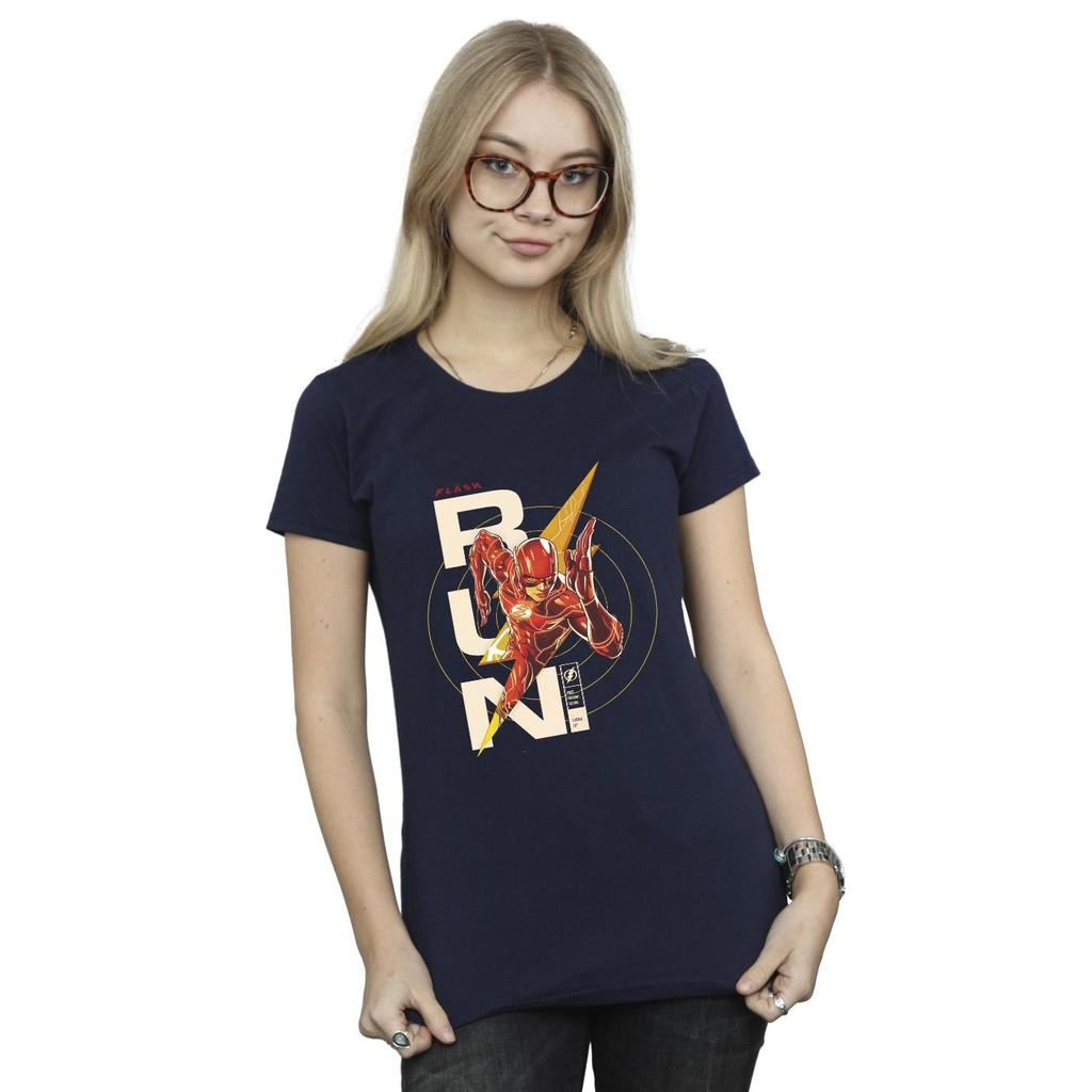 DC Comics Womens/Ladies The Flash Run Cotton T-Shirt