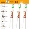 Automatic Spring Turtle Hook Fishing Rig with Rod and Explosion Hook for Blackfish