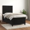 3143051 vidaXL Bed Base and Mattress Black 80x200 Cm Velvet