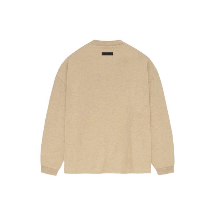 Fear of God Футболка Essentials с длинными рукавами Gold Heather Мужские топы Желто-коричневый 125BT232013F