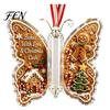 Indoor Outdoor Festive Decor Christmas Cash Gift Ornament, Acrylic Butterfly Money Holder with Built?in Decorative Accessories Clear Compartment,