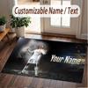 Custom Rug Cristiano Ronaldo Pattern Print Name Text Soft Non‑Slip Floor Carpet for Home Indoor Decoration