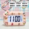 New cartoon doll mini alarm clock cute silent multi-function portable student timer desktop hour clock