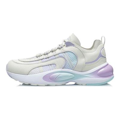 Кроссовки женские Li Ning V8 с низким верхом, амортизирующие, нескользящие, износостойкие, белые, фиолетовые ARHQ172-7