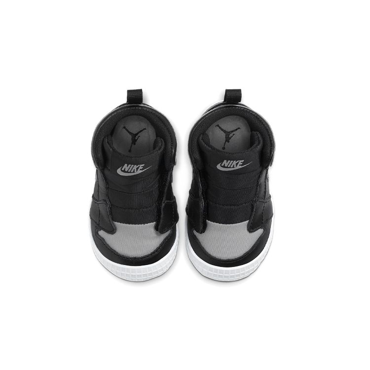 Детские кроссовки Air Jordan 1 Crib Bootie Shadow 2018 Черный Средне-Серый Белый AT3745-013