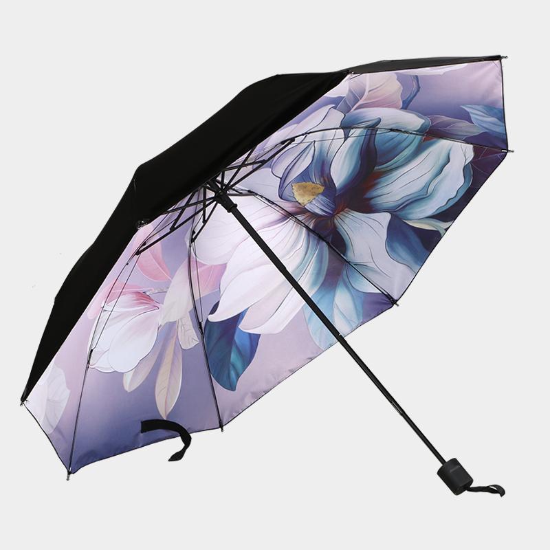 Зонт от солнца Защита от солнца УФ-защита Зонт Женский мужской Зонт от солнца двойного назначения Черный клей Портативный прочный складной зонт