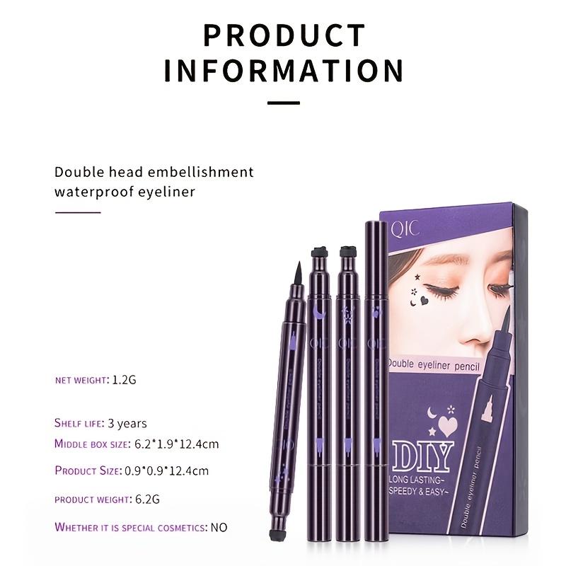 Двусторонняя украшенная подводка для глаз Star Moon, водонепроницаемая, быстросохнущая, долговечная, для макияжа, не размазывается, подводка для глаз