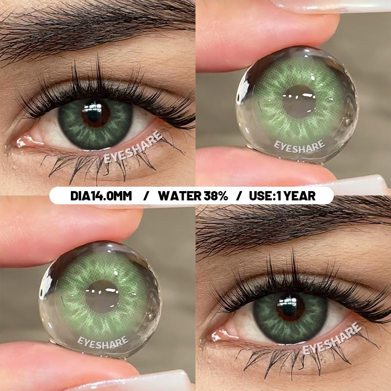 Eyeshare Синие цветные контактные линзы для глаз, натуральные линзы для глаз, серые контактные зеленые линзы, синие линзы, модные линзы, 1 пара