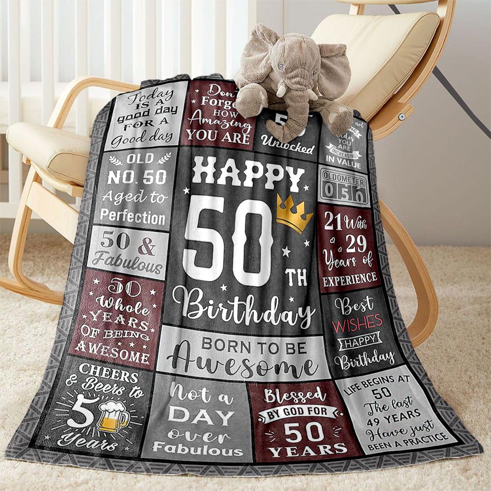 50 Years Of Love And Laughter flannel,Lightweight,Flannel Blanket,Comfortable Blanket, Sofa Blanket, gift blankets,Holiday gift blanket Blankets