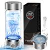 Hydrogen Water Bottle, Portable Hydrogen Water Bottle ,Suitable for Office, Travel, and Daily Use (Silver)