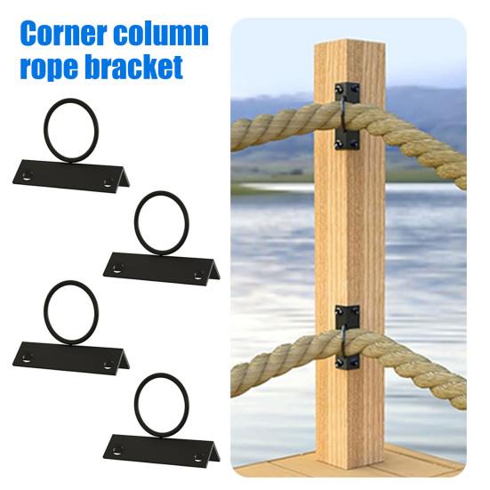 4 шт. угловая стойка держатель каната сверхпрочный нержавеющая сталь 304 кронштейн для канатного ограждения держатель лестничные перила настенный потолочный крюк декоративное кольцо опора для каната