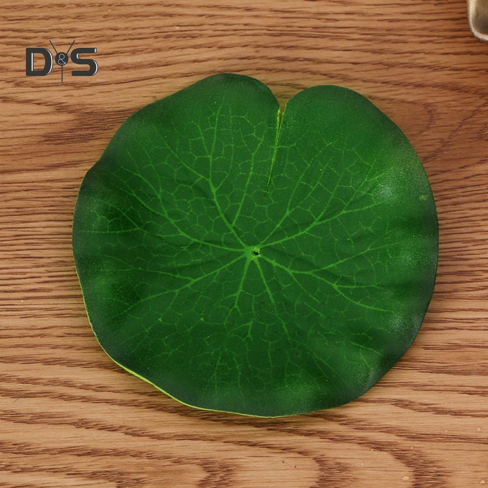 Blooming Bouquet Artificial Floating Lotus Leaves Fake Foliage Plant Garden Pond Pool Decor