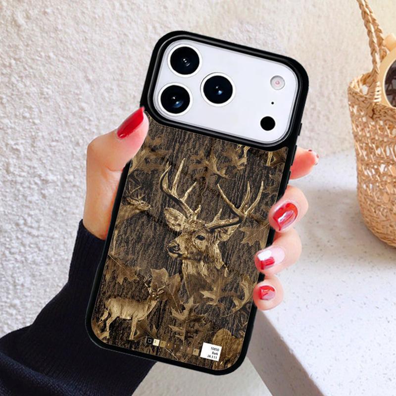 Hunting Camo Phone Case For iPhone 17 Air 16 15 14 13 12 11 Pro Max Plus