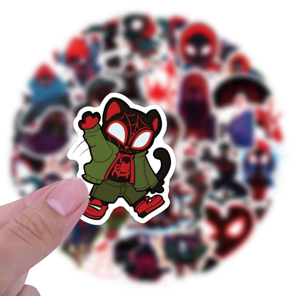 50Pcs Miles Morales Cartoon Graffiti Stickers Luggage Water Cup Stationery Scooter Laptop Refrigerator Decoration Diy Decals