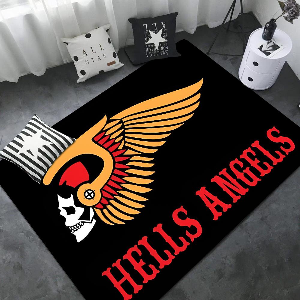 Hell Angels Винтажный Коврик для Двери Мотоцикл Нескользящие Коврики для Ванной Туалета Ковер в Спальню Нордический Домашний Декор