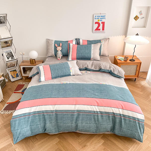 Приятный для кожи хлопковый комплект из четырех частей, простыня из трех частей, пододеяльник, постельное белье