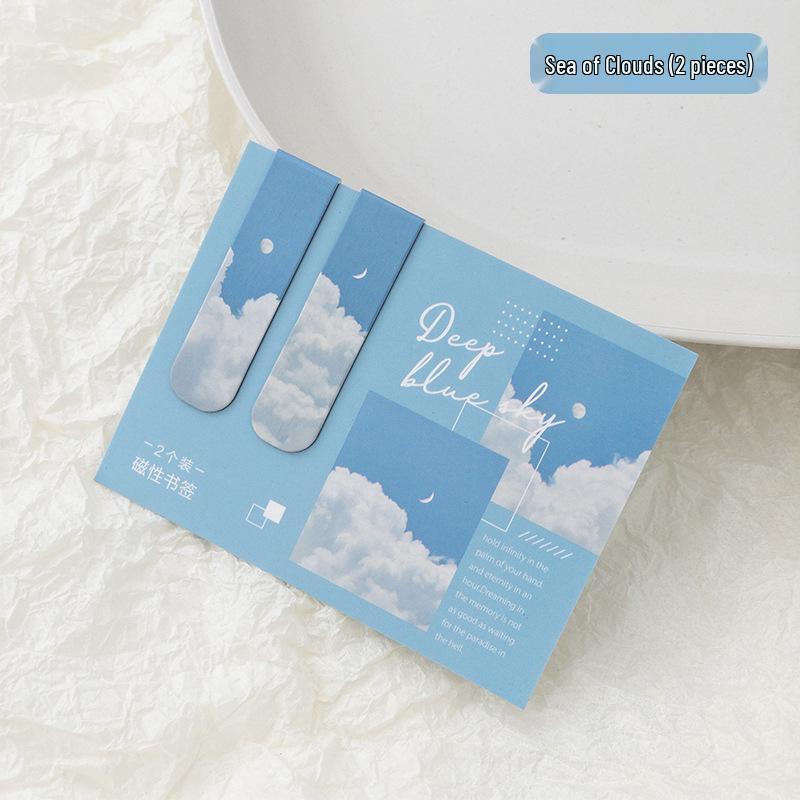 Серия магнитных закладок «Фантазии раннего утра»: 6 Простых Живописных Облачных Узоров