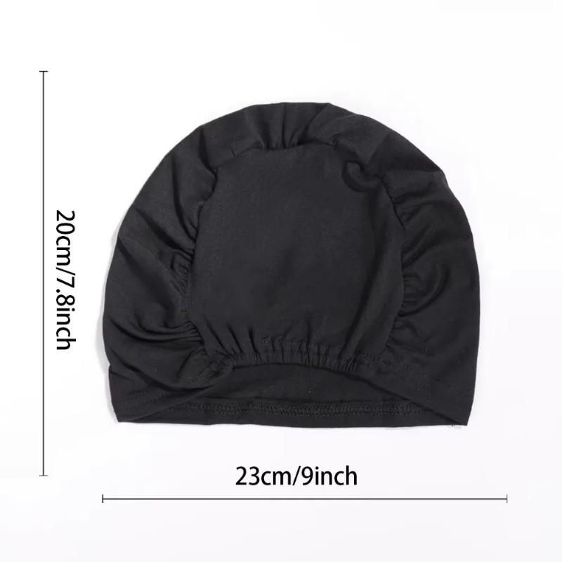 Muslim Turban Cap for Women Monochromatic Pullover Cap Hijab Hat Female Turban Fashion Accessories New