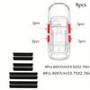 9pcs Vehicle Door Sill Protector Set Rubber Carbon Fiber Vinyl Stickers, Easy To Install Durable Entry Guards for Car Threshold Protection