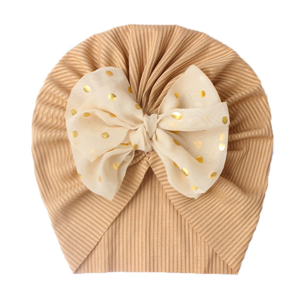 Cotton Baby Hat Solid Color Big Bow Baby Girls Beanie Cap Toddler Kids Baby Boy Headwrap Caps Accessories