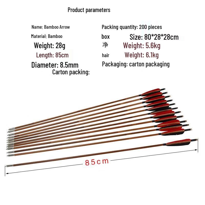 Brangdy Traditional Bamboo Archery Arrows