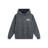 Li Ning Wade Series Harfli Bosma Kapushonli Fleece Erkin Pullover Uzun Qisma Sviter Erkaklar sviteri Sovuq-Qum-Qora AWDU015-5