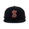 New Era Cap 59FIFTY Salem Red Sox MiLB ON-FIELD AUTHENTIC GAME FITTED CAP Navy SALEM RED SOX MINOR LEAGUE Minor League Hat 5950 Sz 7-58 [Used]