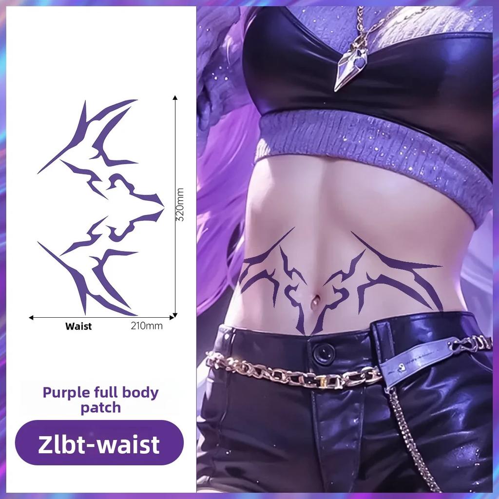 5pcs KPop Demon Hunters Temporary Tattoo Set Rumi& Jinu Patters | Bithday Panty HUNTR/Xi Saja Boys Haloween Cosplay Rumi Tattoos