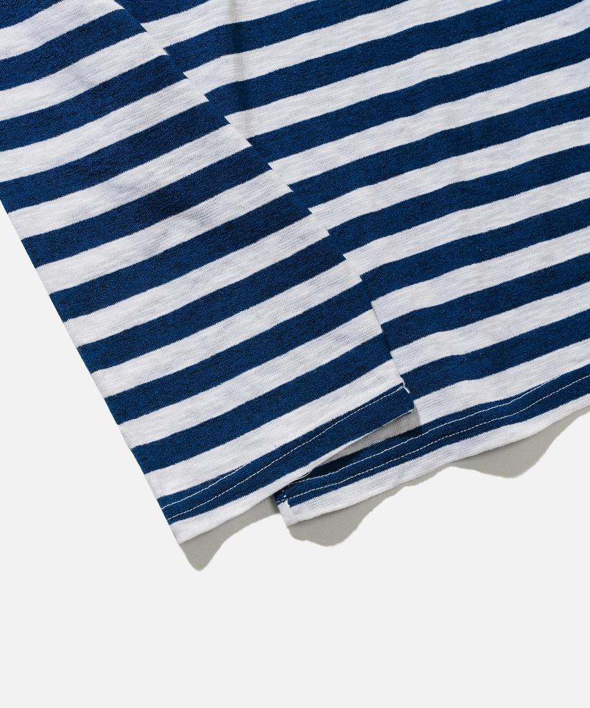 VASTIC Sloped Stripe Long Sleeve_Blue / White