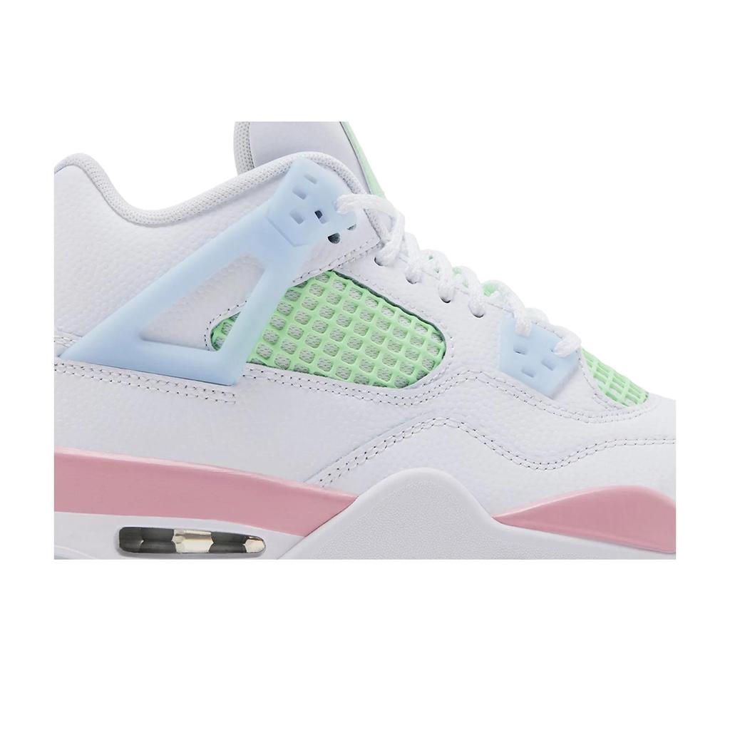 Air Jordan 4 Retro Grade School 'Valentine's Day' 2026 (Unisex) White / Medium Soft Pink / Half Blue-Vapor Green Kids' Basketball Shoes
