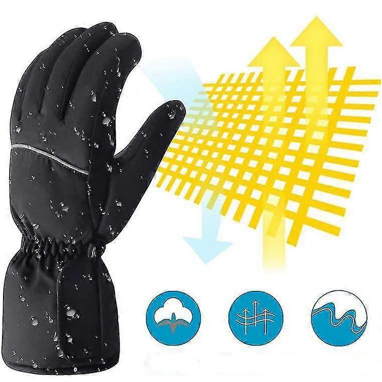 Electric Heated Gloves 1 pair Heating Thermal Gloves waterproof Touchscreen Gloves