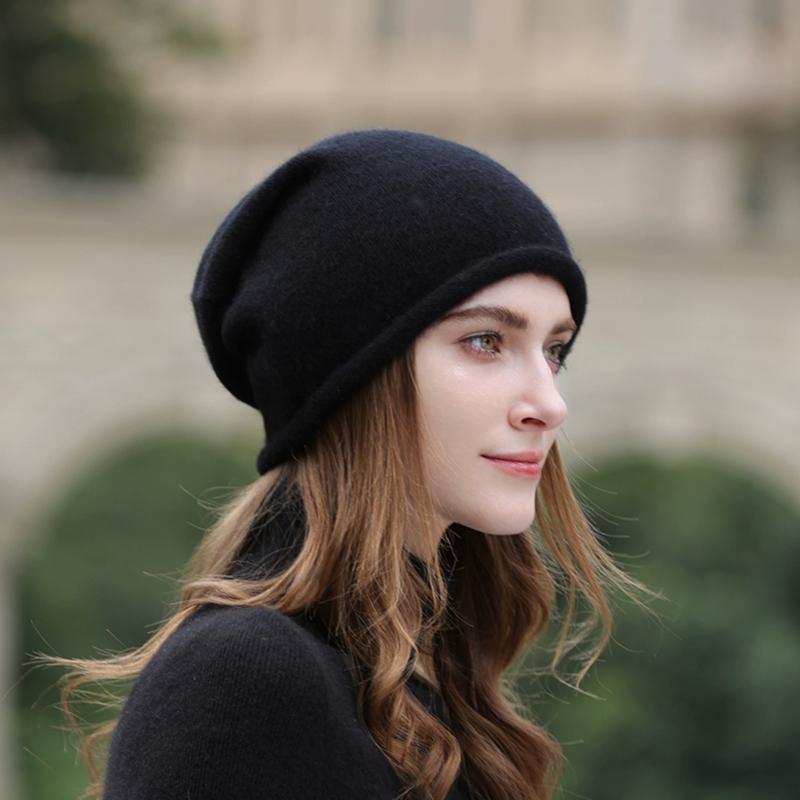 Женская кашемировая шапка Qinghe кашемир 30% кашемир 70% шерсть Женский осенне-зимний кашемировый платок мягкий и теплый