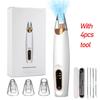 Электрический очиститель пор от черных точек, вакуумный прибор для ухода за кожей лица, удаление акне для глубоких пор лица, 3 насадки, инструмент для вакуумной чистки черных точек