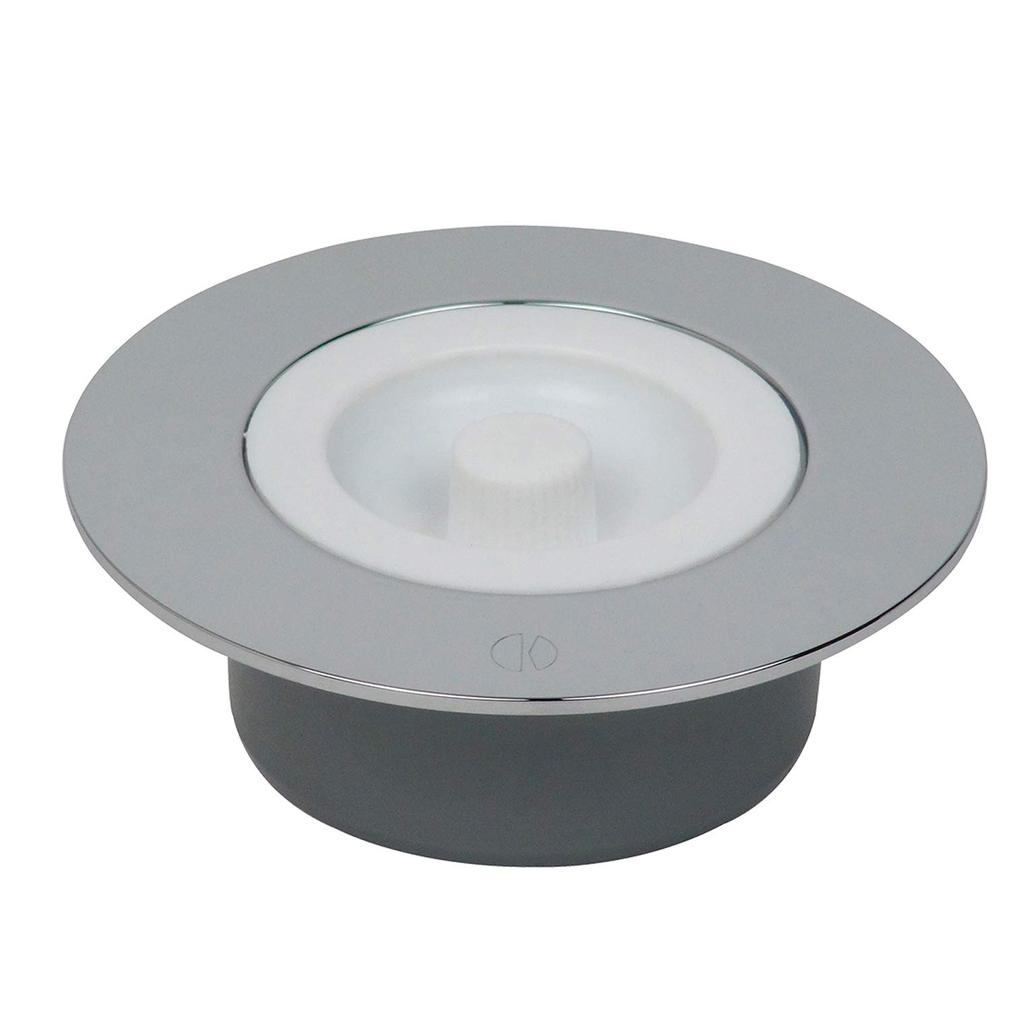 GAONA Laundry Drain with Rubber Holder Silver Width X Depth X Height In GA-LF024 8.5 8.5 3.5cm (Made Japan)