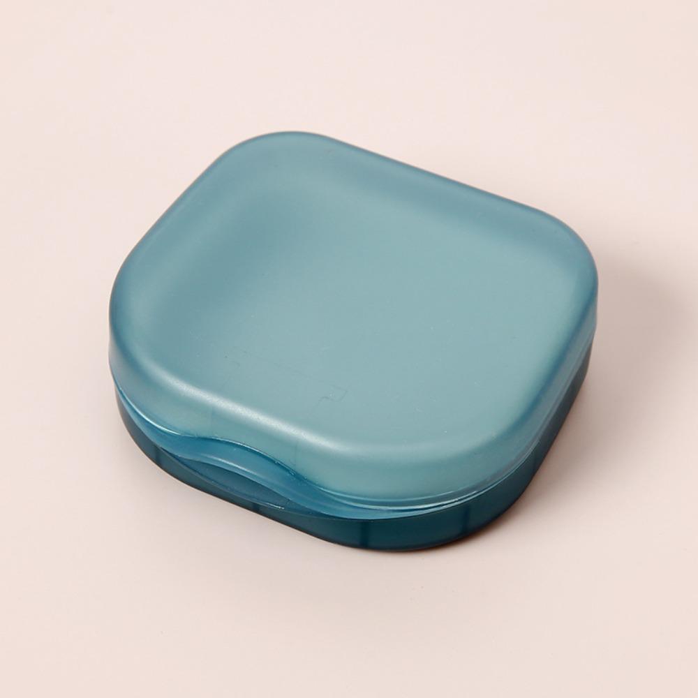 Portable Braces Box With Mirror Mouthguard Case Travel Denture Storage Box