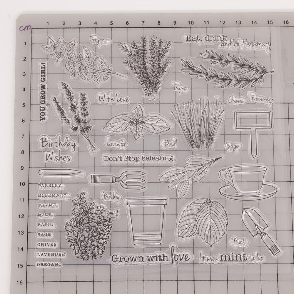 Лист ветка прозрачные силиконовые прозрачные штампы для печати DIY Скрапбукинг Фотоальбом Декор Искусство Сад Растение