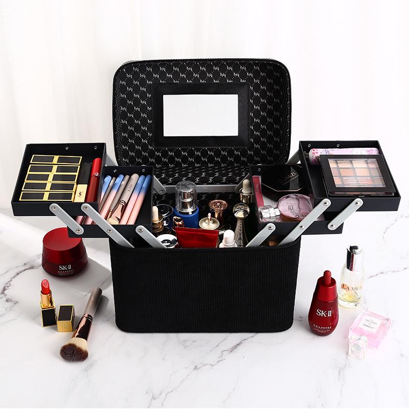 Минималистичный кейс большой вместимости для макияжа и туалетных принадлежностей для профессиональных визажистов