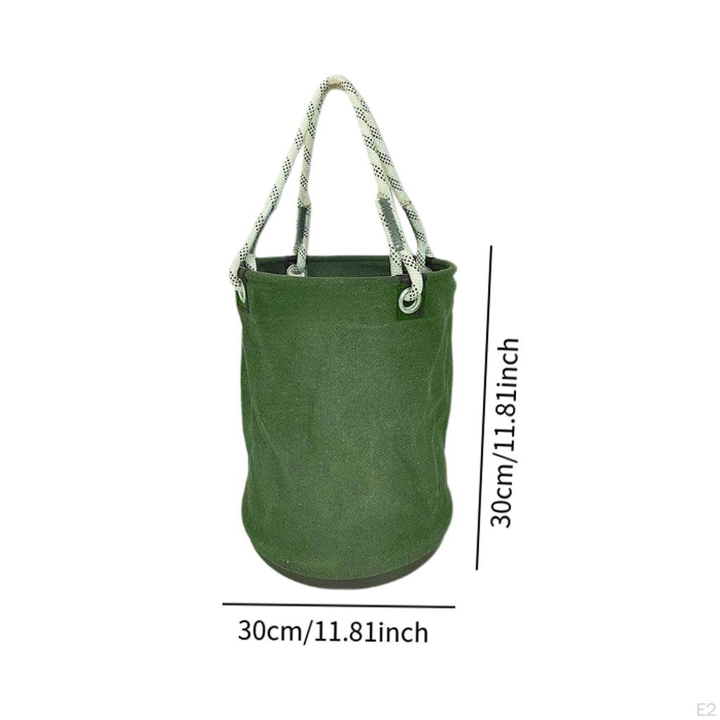 Canvas Bucket with PP Base Style Bag Foldable Multipurpose Professional Tool Storage
