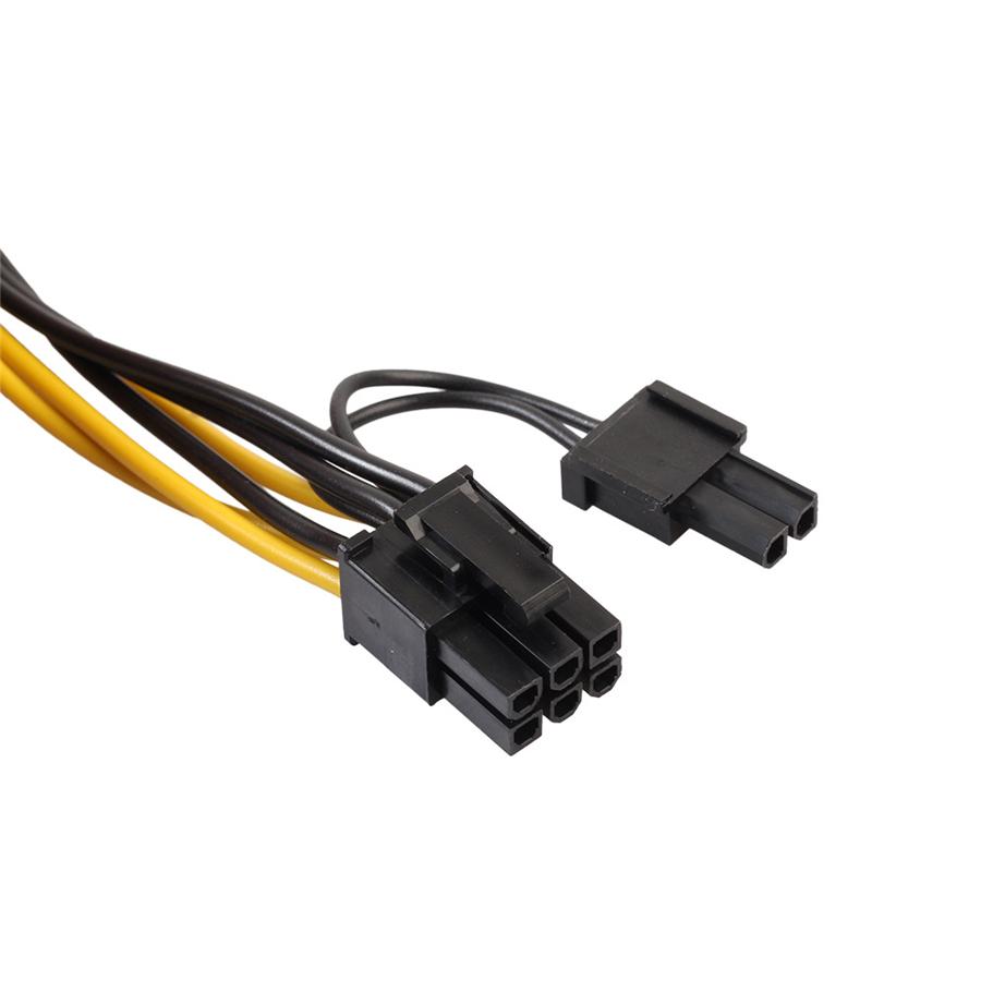 10 шт. 30 см Кабель питания PCIE PCI-E 8-контактный на 2x 8 (6 + 2) Пин адаптера видеокарты