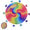 Colorful Rotating Educational Toys, Colorful Wooden Puzzles