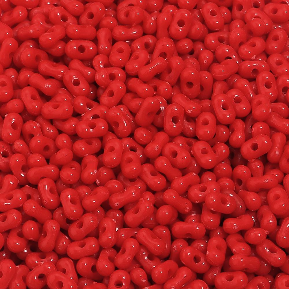 Acrylic Solid Color Peanut Beads for Handmade Jewelry and Accessories