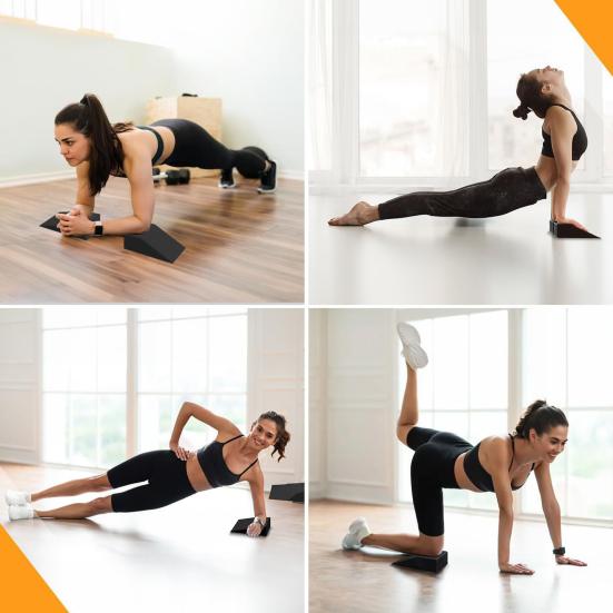 1 Set Deep Crouch Wedge Block Calf Stretcher Slant Board Professional Non-Slip EVA Fitness Weightlifting Deadlifting Strength