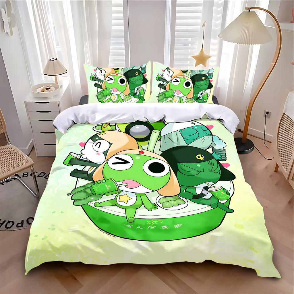 Fashion Duvet Cover Pillowcase Bedding Set Hot Sergeant Frog Adult Boy Girl Bedroom Decoration Children Single Double Large Size
