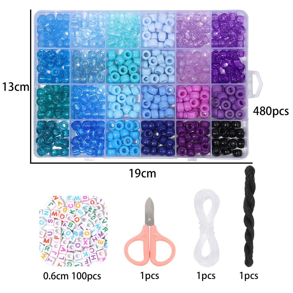 1 компл., 480 шт./кор., 24 сетки, набор бусин пони для изготовления ювелирных изделий, набор из 6 стилей конфетных бусин, акриловые радужные бусины для изготовления браслета, ожерелья, цепочки,