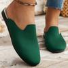 Женские полутапочки с острым носком, осенние новые женские повседневные прогулочные туфли без шнуровки на плоской подошве, женская легкая нескользящая повседневная обувь