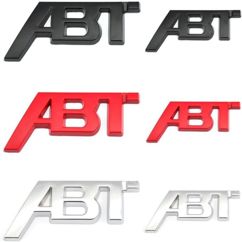 2pcs 3D Metal ABT Car Sticker Car Rear Trunk Letter Logo Badge For A4 A3 A5 A7 A7 Q3 Q7 Q5 TT RS6 RS3 Accessories