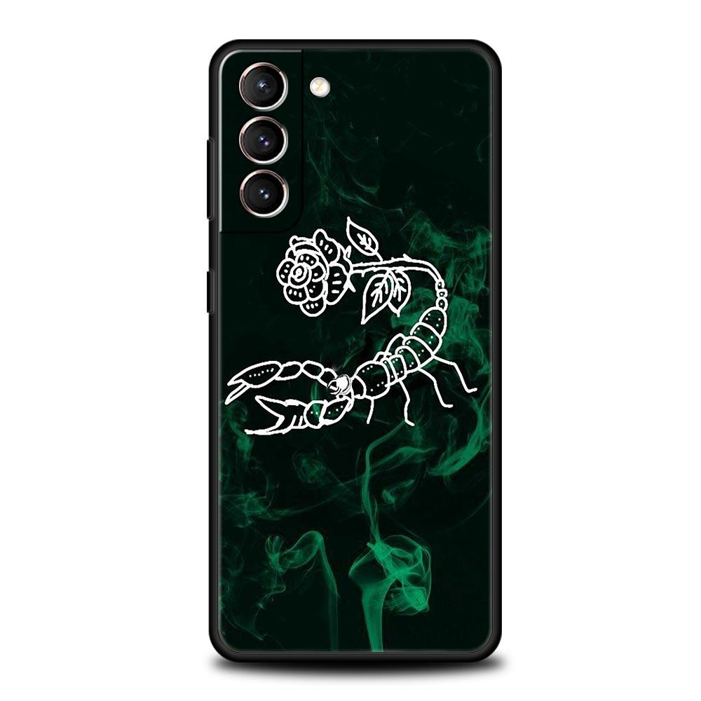 Мультяшный чехол-скорпион для Samsung Galaxy S26 Ultra S25 Plus S24 FE S23 S22 5G S21 S20 Черный Мягкий
